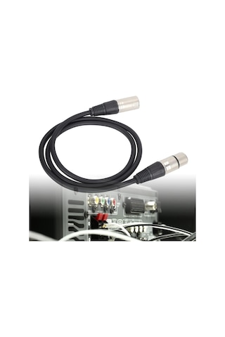 Mikrofon Kablosu 3 M - Xlr Erkek Xlr Dişi Siyah