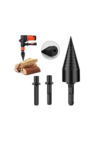 Ahşap Ayırıcı Matkap Ucu Elektrikli Matkap Ahşap Splitt Çıkarılabilir Yakacak Odun Kütüğü Ayırıcı