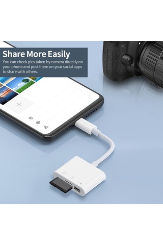 Yaozixa Type-c Hub Usb2.0+sd+tf Kart Okuyucu, Otg Desteği, Taşınabilir, Beyaz, Çoklu Arabirim, Veri Paylaşımı, Çalışma Verimliliği