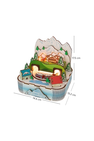Doğu Ekspresi 3d Puzzle Ahşap Minyatür Maket Kiti Dıy Kendin Yap