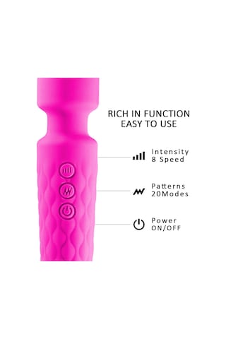 Pembe Tilki Bükülebilir Başlıklı Wand Vibratör Pembe