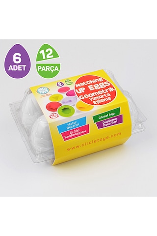 6'lı Geometrik Yumurta Eşleme Oyunu