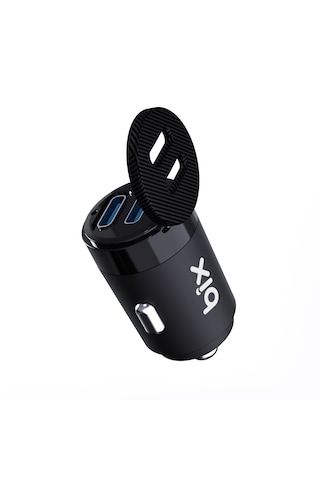 Bix Bxcc65c 65w Çift Portlu Usb-c Mini Araç İçi Şarj Cihazı Siyah