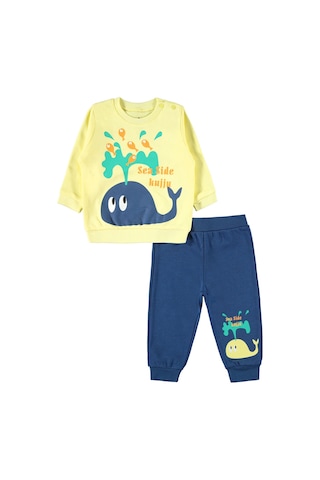 Kujju Erkek Bebek Pijama Takımı 6-18 Ay Sarı 2258702633ss-1 Sarı