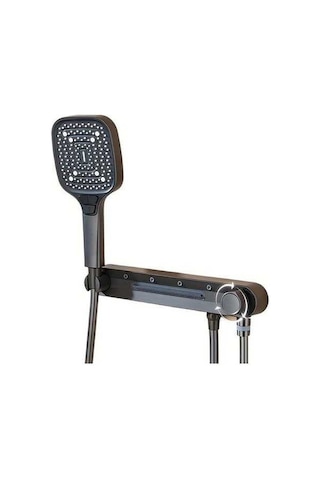 Fastbuy Challenger 3 Modlu Duş Sistemi, Yüksek Basınçlı Duş Başlığı, 80cm Paslanmaz Çelik Hortum, Siyah, Ev Dekorasyonu İçin Siyah