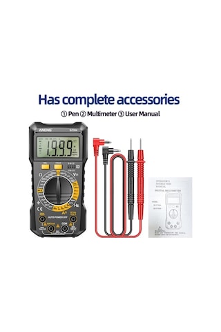 Pazly Yüksek Taşınabilir Sz304 Standlı Siyah Profesyonel Ölçer Multimetre Hassasiyetli Ekran Dijital Aneng - Gv