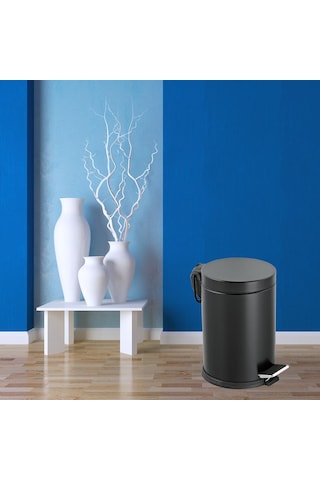 Foreca Pedallı Çöp Kovası Siyah 16 L Siyah