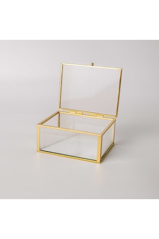 Linens Laveta 13x10x6 Cm Dekoratif Kutu Gold
