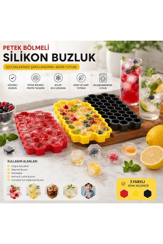 38 Bölmeli Silikon-plastik Buzluk Açık Pembe