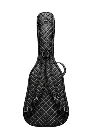 Klasik Gitar Çantası-kılıfı-kalın-gigbag-beyaz Kapitoneli-suni Deri