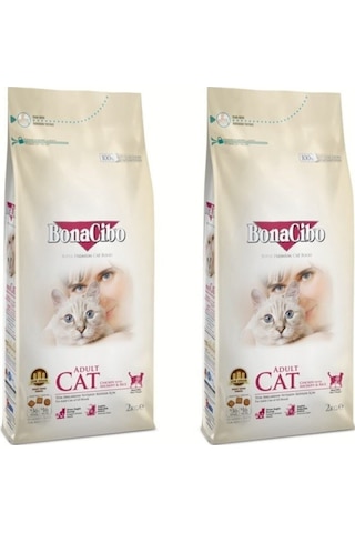 Bonacibo 2 Paket X 2 KG Tavuklu Yetişkin Kedi Maması Toplam 4 KG