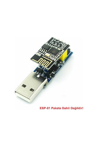 ESP-01 CH340 Usb Bağlantı Adaptörü Reset Butonlu Esp01 Esp8266 Esp-01s Wifi Modül Ayar Firmware