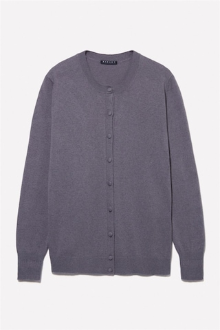 Sisley Kdn Yün Ve Kaşmir Karışımlı Ribana Detaylı Bisiklet Yaka Hırka Kadın Füme Hırka - 324a102hm5237 Gri