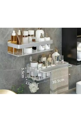 Fashion Baisj Banyo Ve Mutfak İçin Raf 2 Adet 196295231 Gümüş