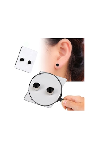 Mufunye Şık Ve Sağlıklı Manyetik Taş Küpe - Çekçe Kristalli Doğal Tasarım