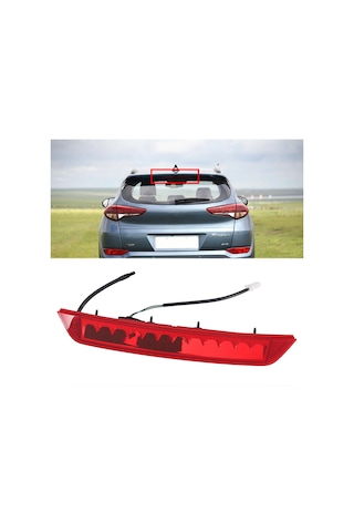 Symbee Hyundai Tucson 2015-2018 İçin Yüksek Konumli Arka Fren Lambasi, Direk Montez, Dayanikli Abs, 92700-d3000
