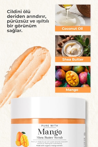 Mango Ve Shea Özlü Vücut Peelingi 280 Gr Besleyici, Arındırıcı Ve Nemlendirici Scrub