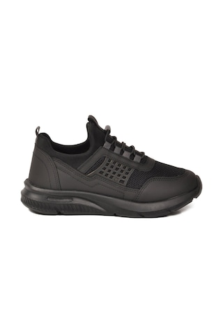 Walkway Siyah Füme Fileli Hafif Esnek Unisex Çocuk Spor Ayakkabı 9060 Motano F Siyah-füme