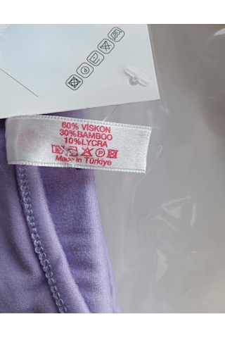 Pijamoni Kadın Milan Büyük Beden Bisiklet Yaka Uzun Kol İnce Pijama Takımı 7666/31 - 1 Adet Mürdüm