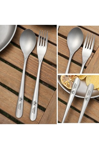 Bloomnest Hafif Titanyum Çatal Kamp, Yürüyüş, Piknik İçin Çok Renkli Ev Dışı Kullanım Çatallar Piknik Seti Çok Renkli