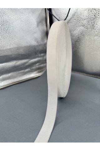 2 Cm Düz Kadife-5 Metre-beyaz