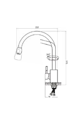 Fleko Flora Spiralli Eviye Bataryası Krom