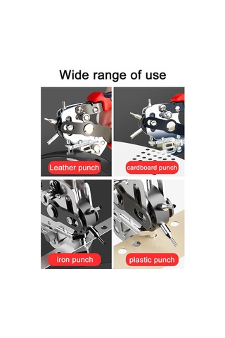 Jms Çok Fonksiyonlu Kuşgözü Leathercraft Deri Kemer Kordonlu Saat Kemer Yuvarlak Delik Delgeç