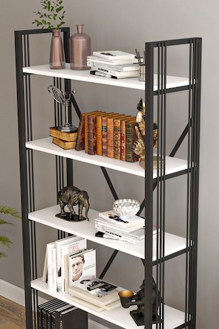 Wood House - Inci Telli Kitaplık - Beyaz