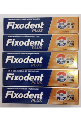 Diş Protez Yapıştırıcı Krem Plus Güçlü Tutuş 40 Gr X5 Adet