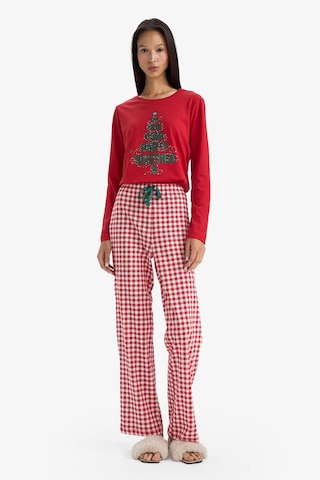 Defacto Yılbaşı Temalı Regular Fit Uzun Kollu Üst Uzun Alt-fall İn Love G0232ax25wnrd256 Kırmızı-rd256