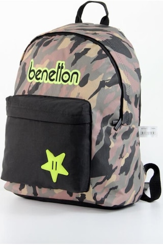 United Colors of Benetton Okul Sırt Çantası 76064 Kamuflaj