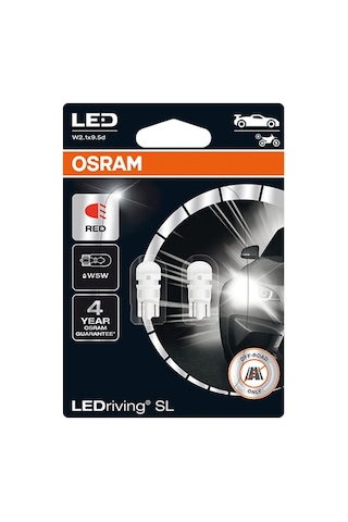 Osram T10 Ledriving Sl 12v W5w Kırmızı Işık Takım -2 Adet Sku: Smg8690010242761 Açık Kahverengi