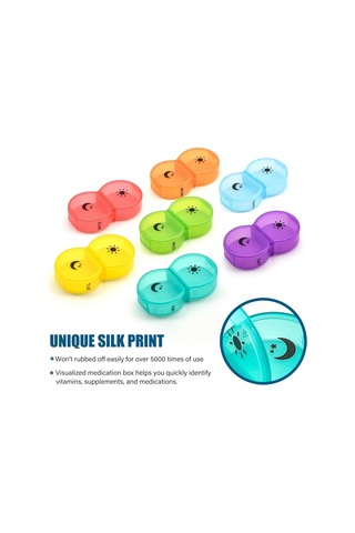 Haftalık Günde 2 Kez Ilaç Kutusu, Büyük 7 Günlük Hap Kutusu, Günlük Vitamin Kutusu Ila Kutusu, Ilaç Takviyeleri Için Kutu 44718738