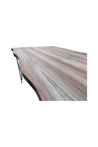 Evimeaksesuar Eko 86 X 130 Cm Kütük Desenli Sabit Tel Masa(Mutfak&Cafe Masası)