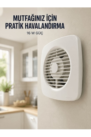 Lexroo 120 Mm Havalandırma Fanı 180 M³/h Dekoratif Duvar Ve Tavan