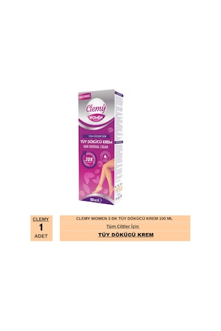 Clemy Women 3 Dk Tüy Dökücü Krem Tüm Ciltler İçin 100 Ml