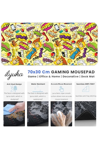 İlyuka Mousepad 70x30cm Büyük Boy Xl Mp527030 Funny Figures