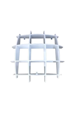 Kitaplık Uzay Tarz Duvar Monte Kayın Parlak Beyaz