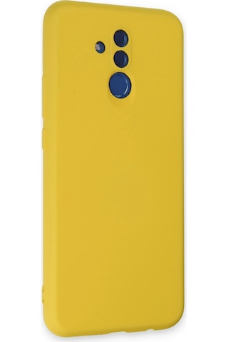 Newface - 512 - Huawei Mate 20 Lite Kılıf Nano İçi Kadife Silikon - Csmo-tex - - Sarı