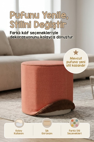 Çift Yönlü Çevir Puf Çift Taraflı Yıkanabilir Puf Bench Kılıfı Linen