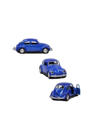 Toyaş Vosvos Beetle Çek Bırak Metal Oyuncak Araba 12 cm Mavi