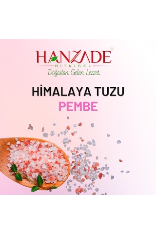 Hanzade Bitkisel Pembe Himalaya Tuzu Granül Tane 1 KG