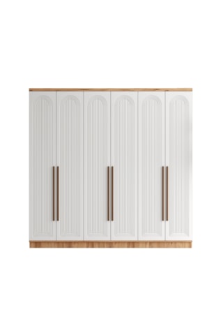 Rosa 6 Kapaklı Komple Mdf Gardırop - Elbise Dolabı