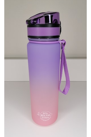 Shop-Set Tritan Motivasyonlu Su Matarası 650 ML Lila - Pembe