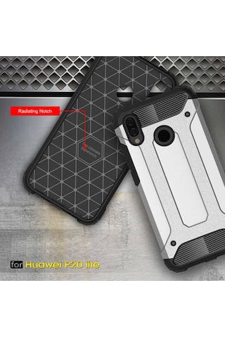 Huawei P20 Lite - Kilif Darbe Önleyici Zirh Tank Kapak