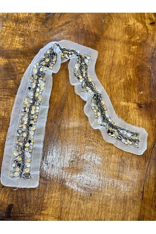 Taş İşleme Dikiş Giyim Aksesuarı Aplike 74x5 Cm
