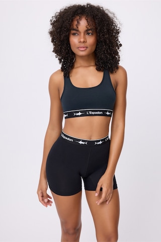 Athleshorts Yüksek Bel Kadın Uzun Boxer Şort -3081 Siyah
