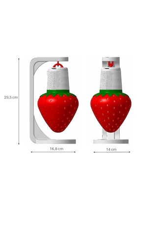 Frulamp Çilek Temalı Abajur Gece Lambası Masa Tipi