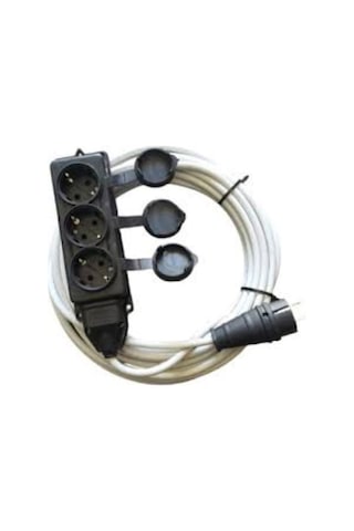 30metre 3x2 5 Kauçuk Fişli 3 Lü Grup Prizli Uzatma Ara Kablosu 50 M