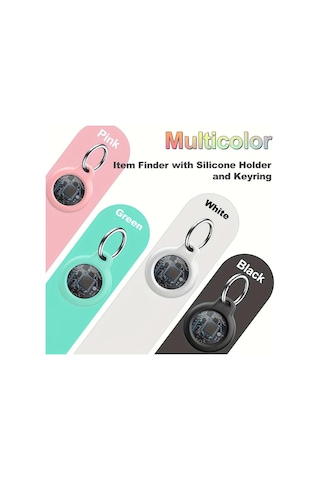 Siyah 2 Paket Item Locator, Sadece Apple İle Uyumlu, Bagaj Takibi Etiketi, Cüzdan Bulucu, Cep Telefonu Takipçisi, Pil İle 1 Yıl Kadar Sürer, Pil Değiştirilebilir, Silikon Kılıf Ve Anahtarlık Dahil